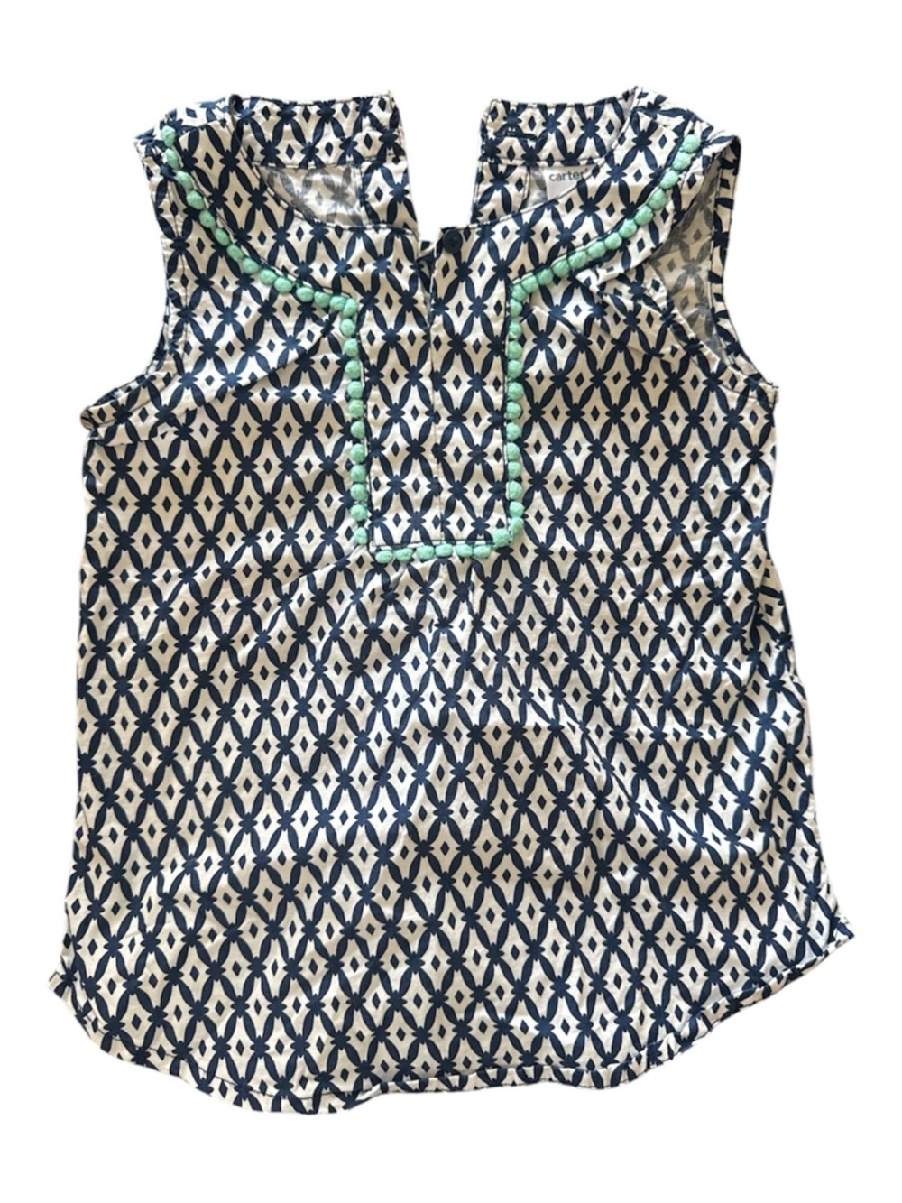Carter's girls Navy and White Sleeveless top size 2T